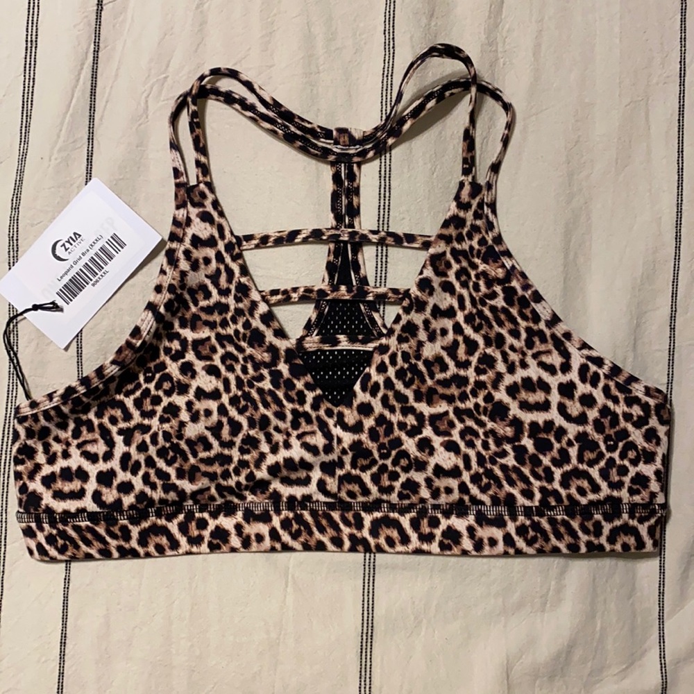 Zyia; Leopard Grid Bra